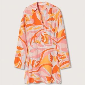 Mango Printed Flowy Dress Sz. M